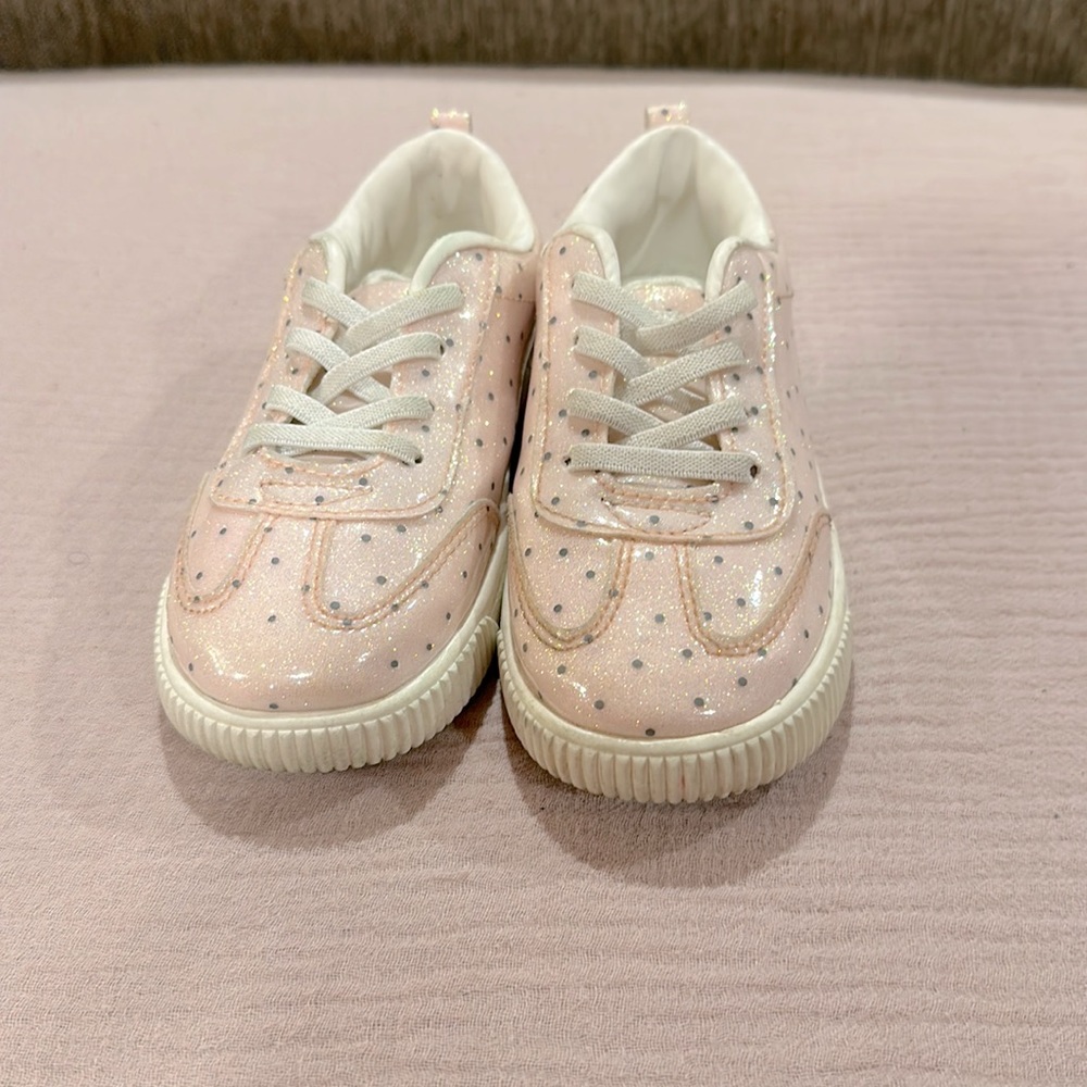 Girls’ Carter’s Pink Sparkly Tennis Shoes (Size 11)